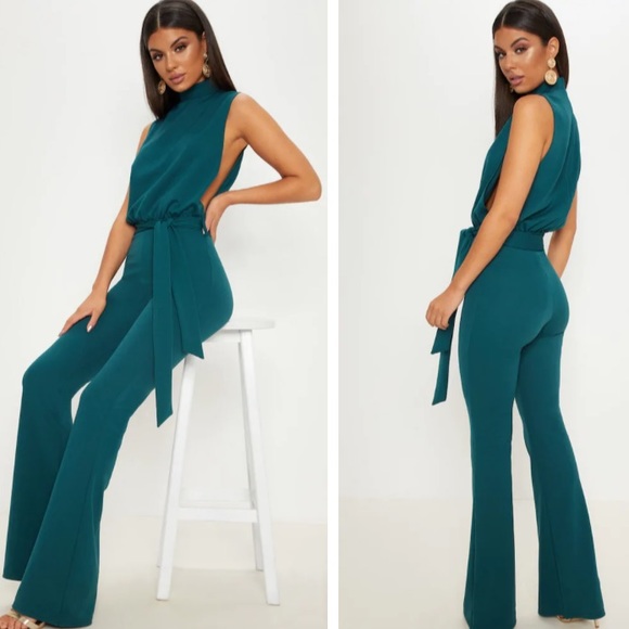 PrettyLittleThing Pants - Pretty little thing Scuba High Neck Jumpsuit
